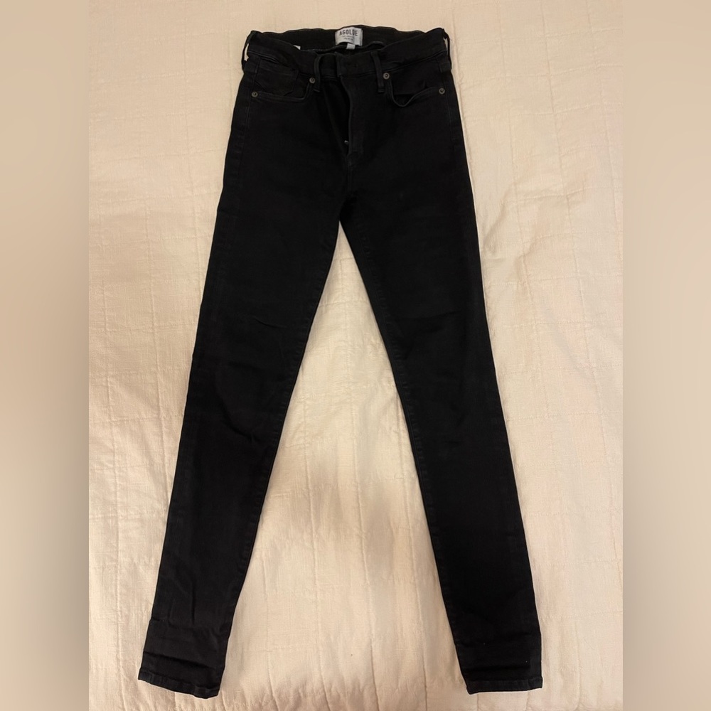 Agolde black skinny jeans